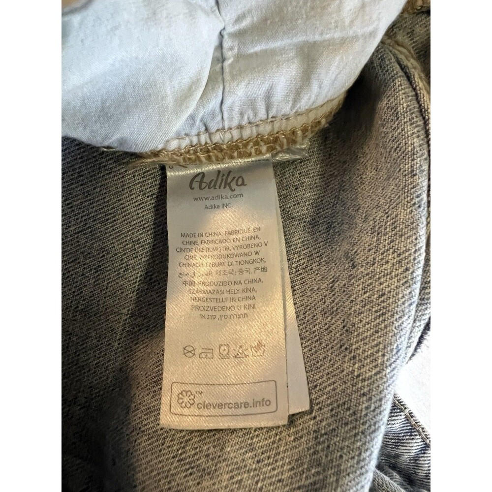 Adika Rhinestone Fringe Denim Shorts Sz S Distressed Festival Disco Cowgirl 27 - Picture 6 of 7